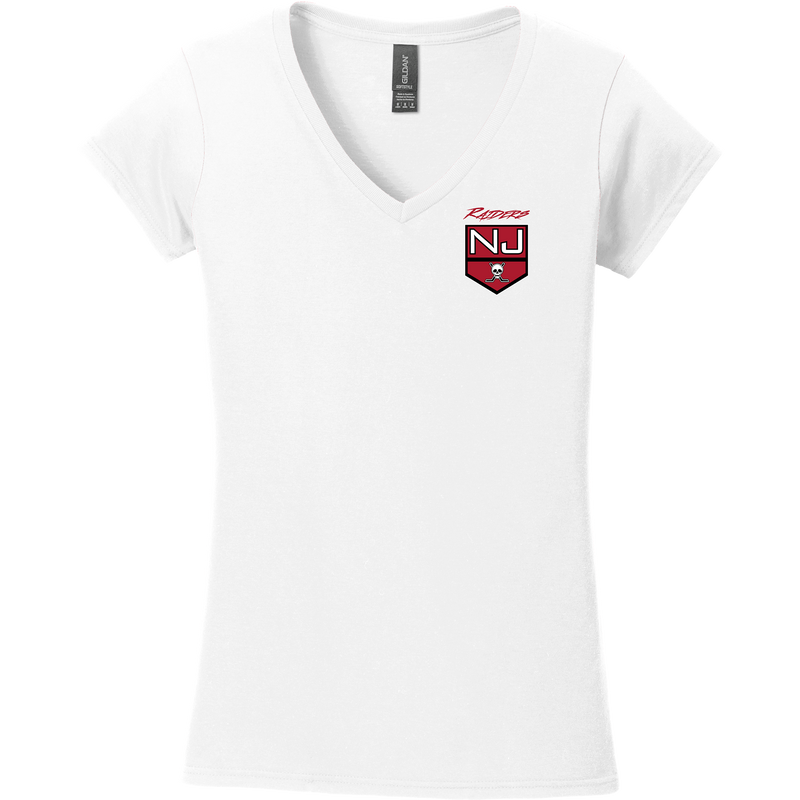 NJ Raiders Softstyle Ladies Fit V-Neck T-Shirt