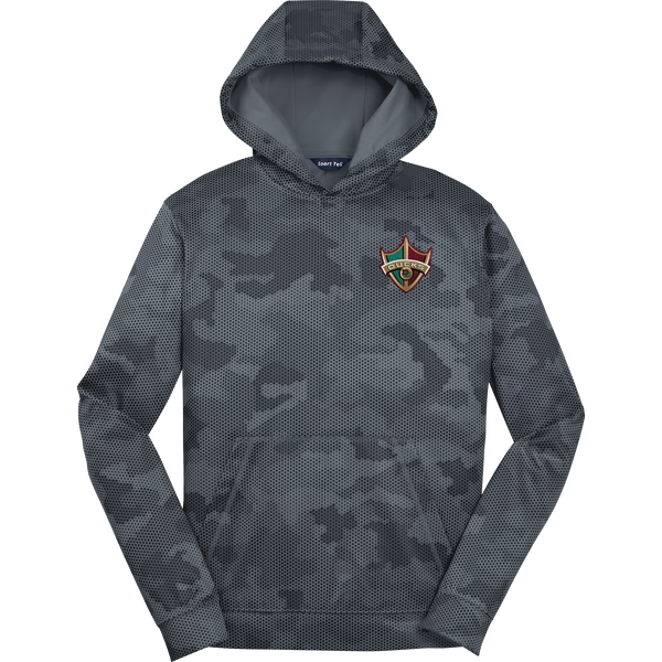 Delaware Ducks Youth Sport-Wick CamoHex Fleece Hooded Pullover