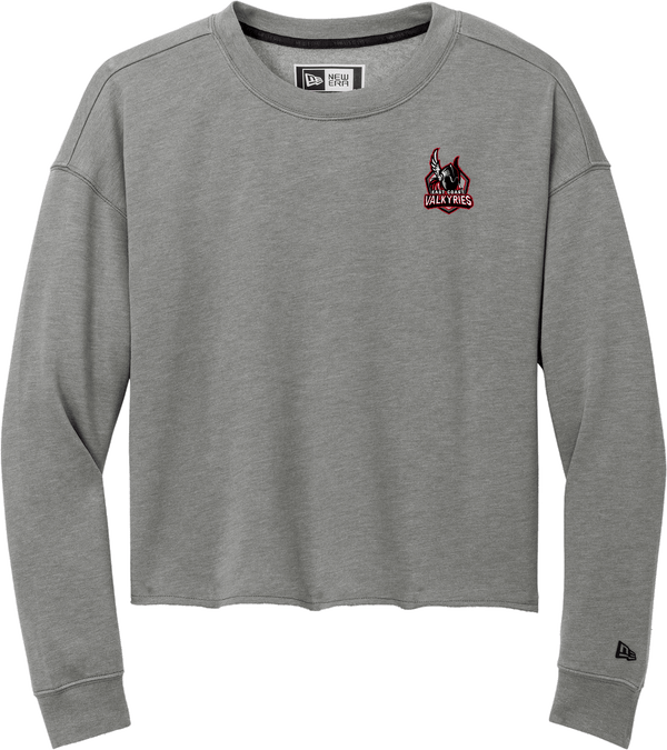 NJ Valkyries New Era Ladies Tri-Blend Fleece Crop Crew