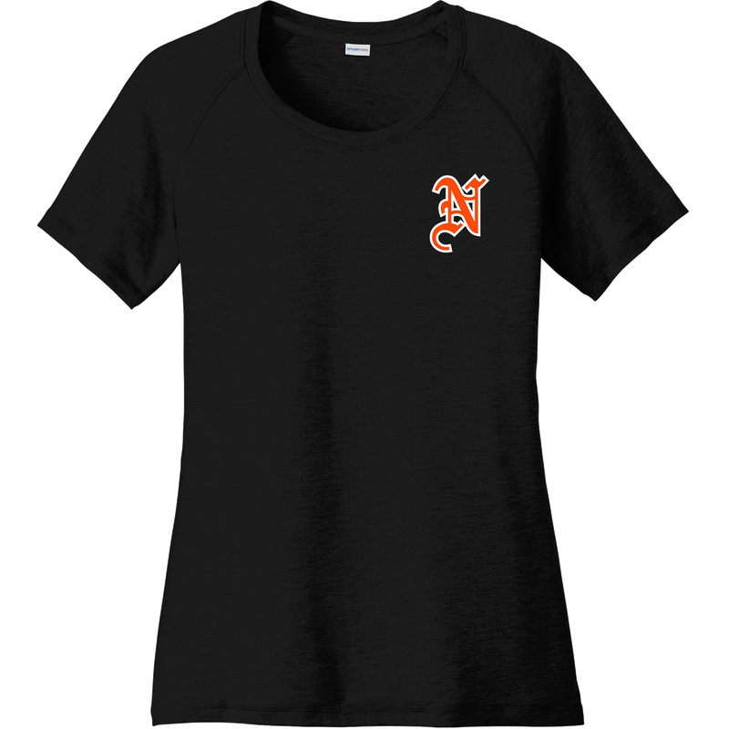 Midd North Hockey Ladies PosiCharge Tri-Blend Wicking Scoop Neck Raglan Tee