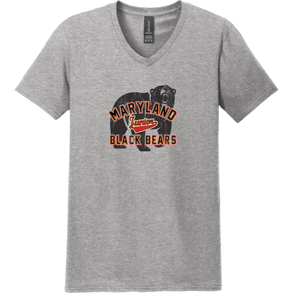 MD Jr. Black Bears Softstyle V-Neck T-Shirt