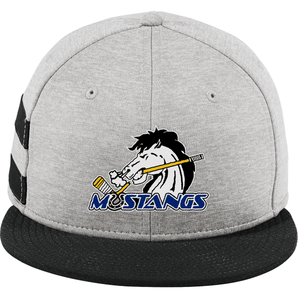 Mid-State Mustangs New Era Shadow Heather Striped Flat Bill Snapback Cap