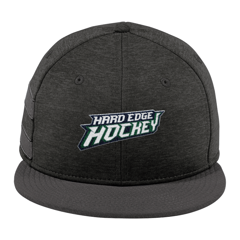 Hard Edge Hockey New Era Shadow Heather Striped Flat Bill Snapback Cap