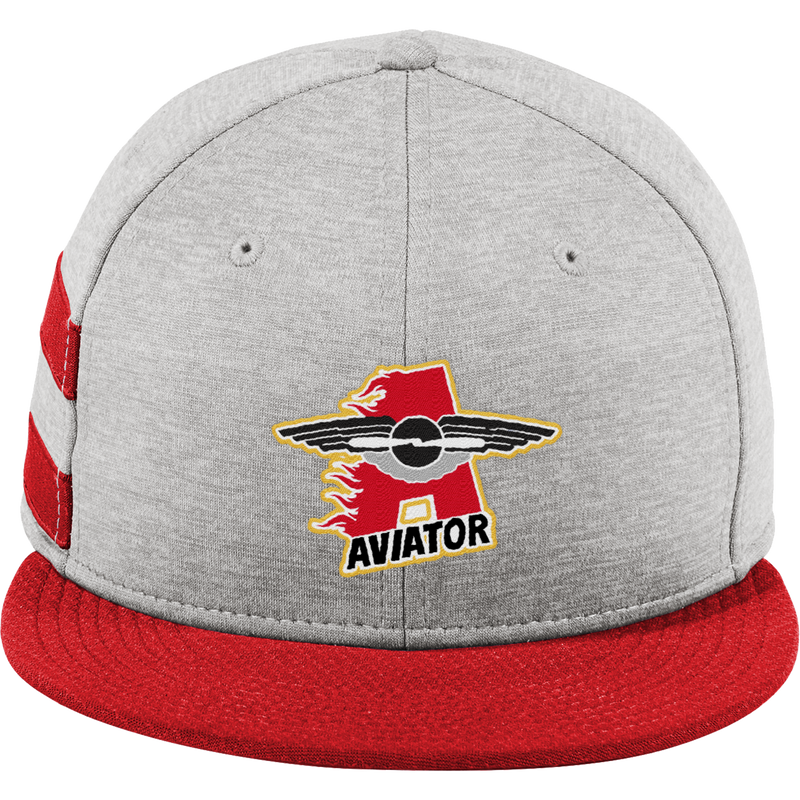 NY Aviators New Era Shadow Heather Striped Flat Bill Snapback Cap