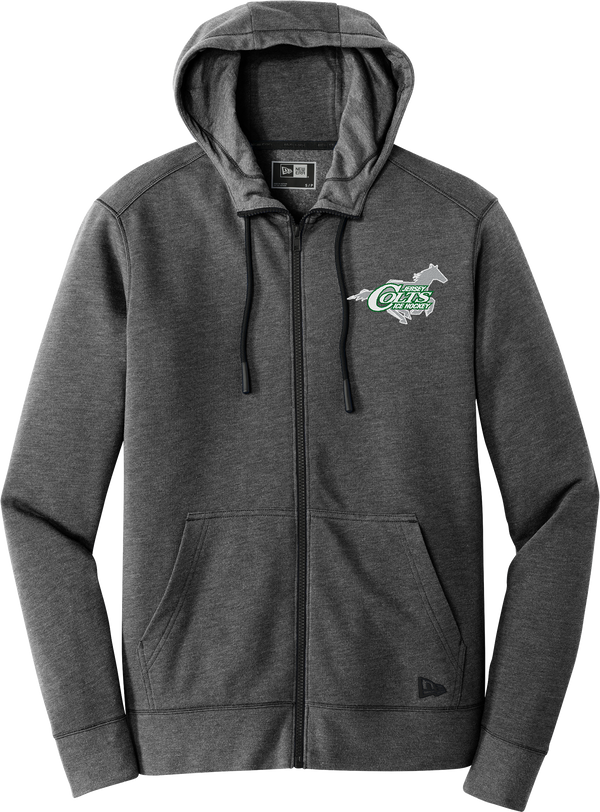 NJ Colts New Era Tri-Blend Fleece Full-Zip Hoodie