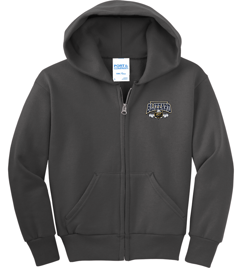 Blizzard Youth Core Fleece Full-Zip Hooded Sweatshirt