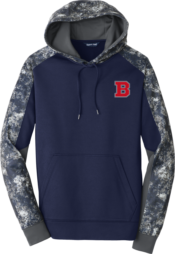 CT Bobcats Sport-Wick Mineral Freeze Fleece Colorblock Hooded Pullover