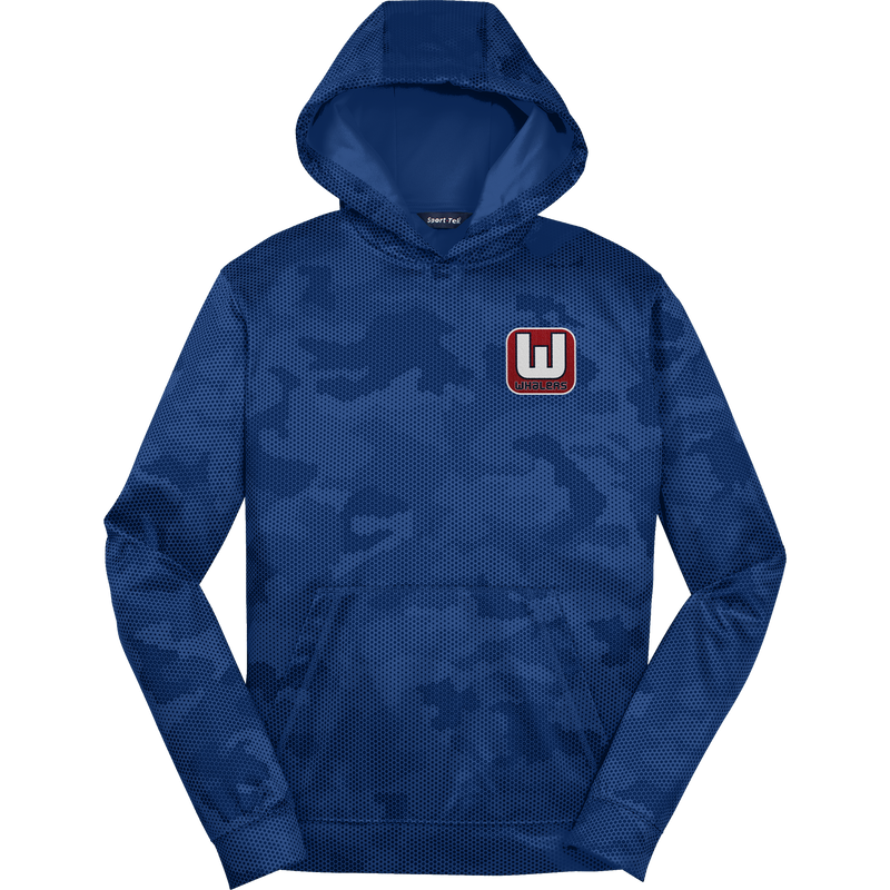 CT Whalers Tier 1 Youth Sport-Wick CamoHex Fleece Hooded Pullover