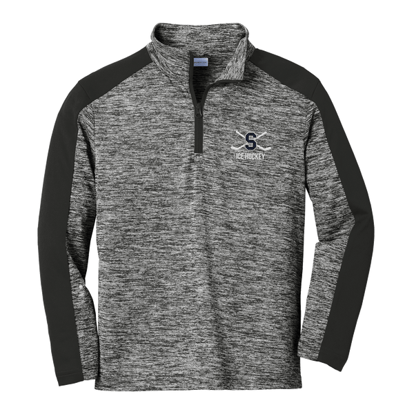 Midd South Hockey Youth PosiCharge  Electric Heather Colorblock 1/4-Zip Pullover