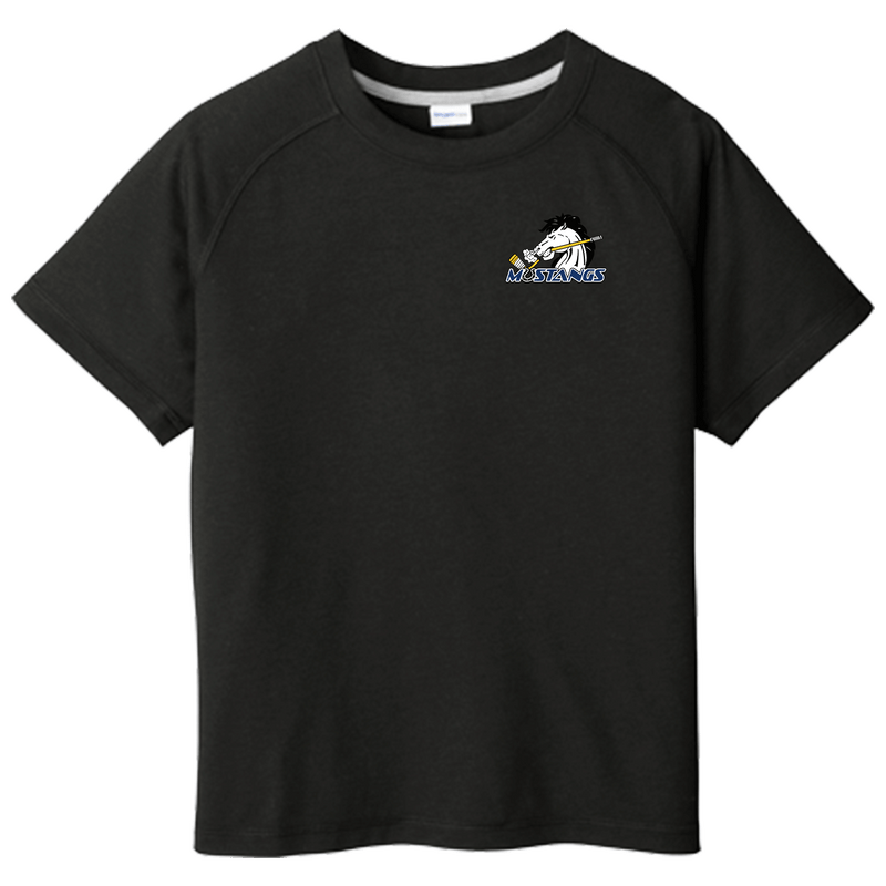 Mid-State Mustangs Youth PosiCharge Tri-Blend Wicking Raglan Tee