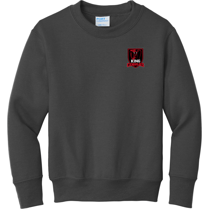 King Cobras Youth Core Fleece Crewneck Sweatshirt